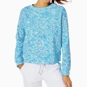 Lilly Pulitzer Blue Floral Sweatshirt/Sheridan
